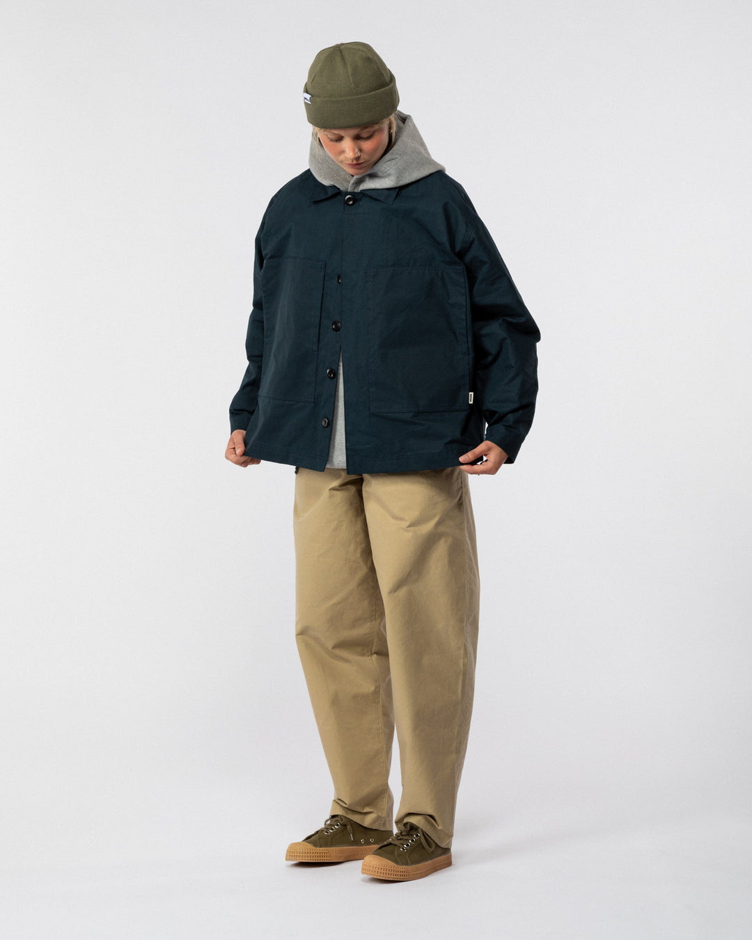 Nell Overshirt & Hood Set - Indigo Blue