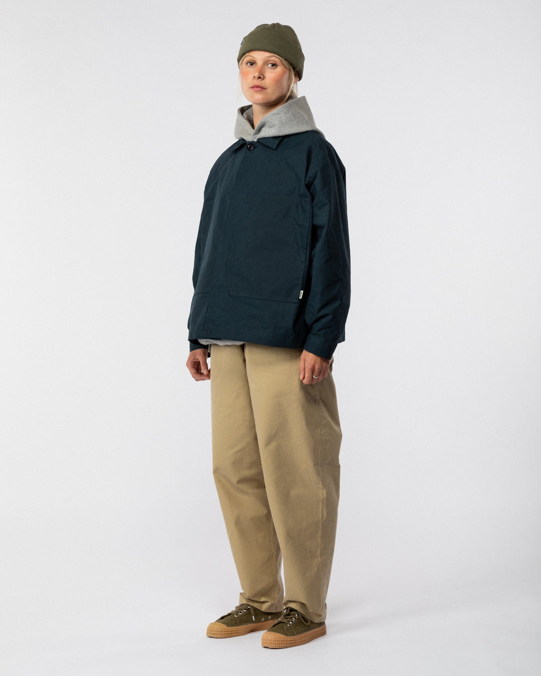 Nell Overshirt & Hood Set - Indigo Blue