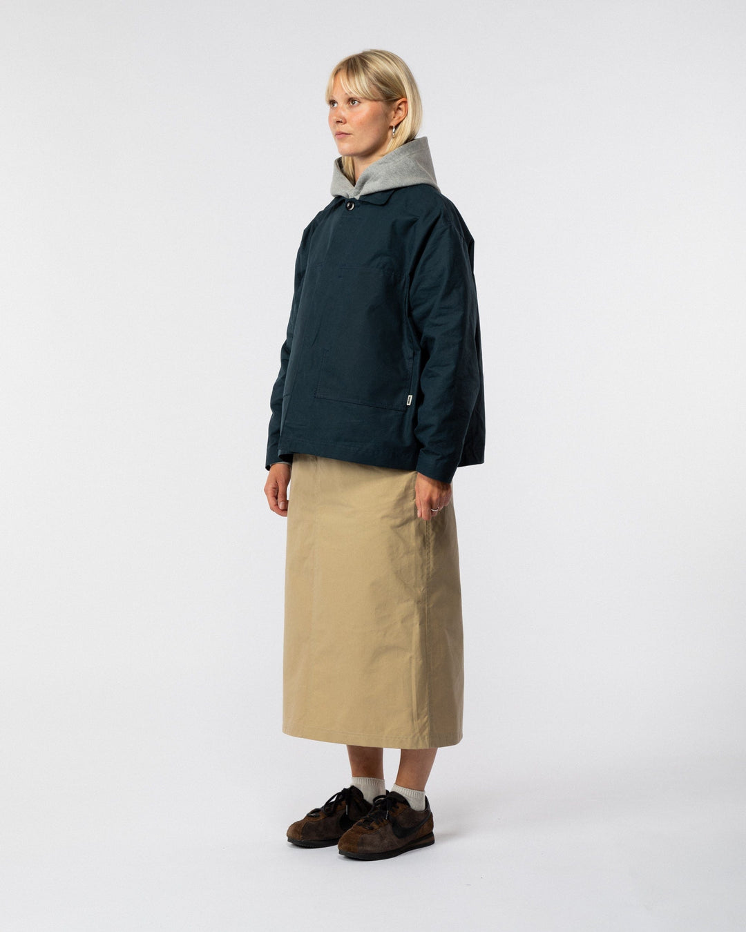 Nell Overshirt & Hood Set - Indigo Blue