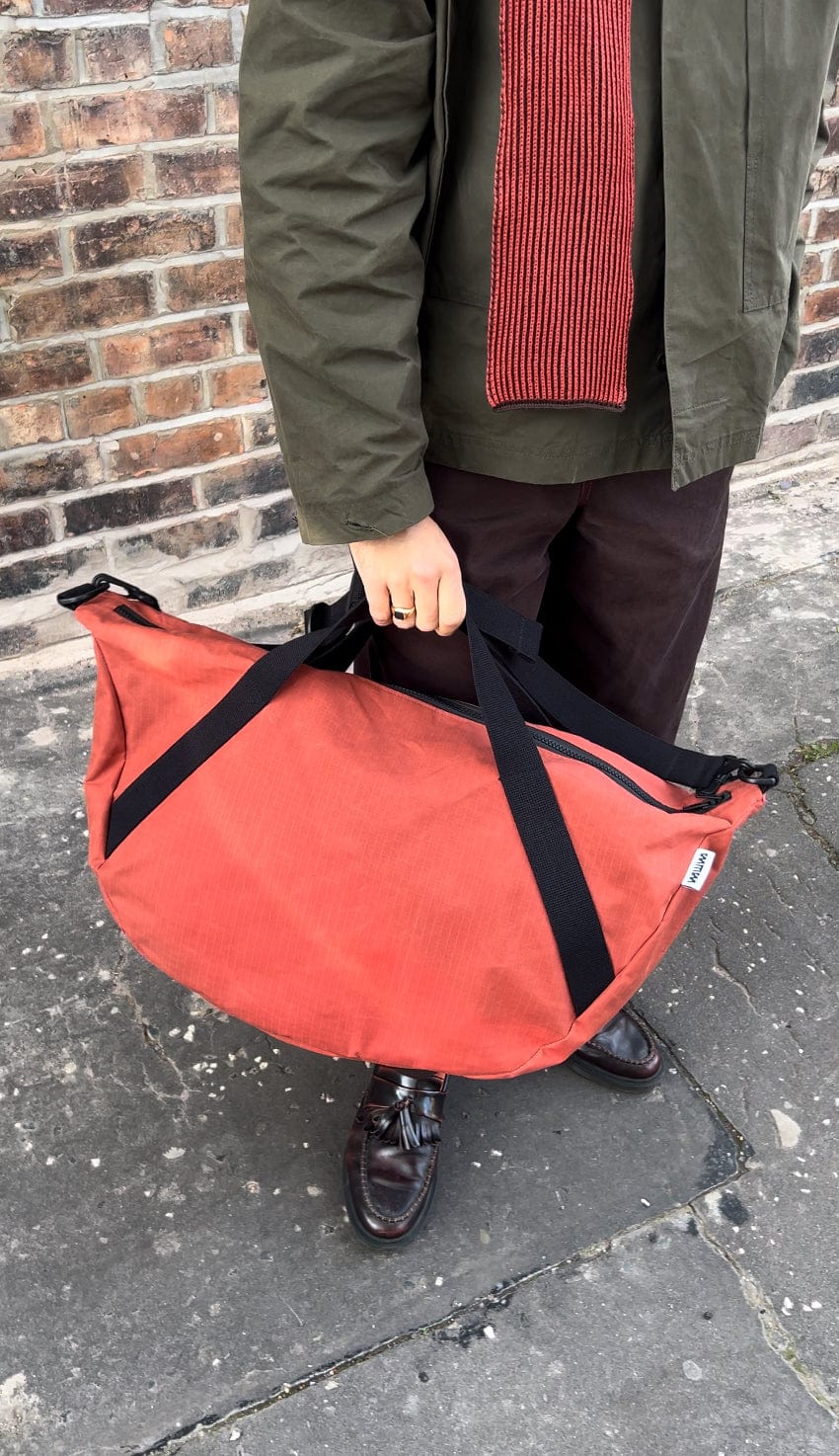 Water Resistant Duffle Bag Travel Set - Biscuit Orange