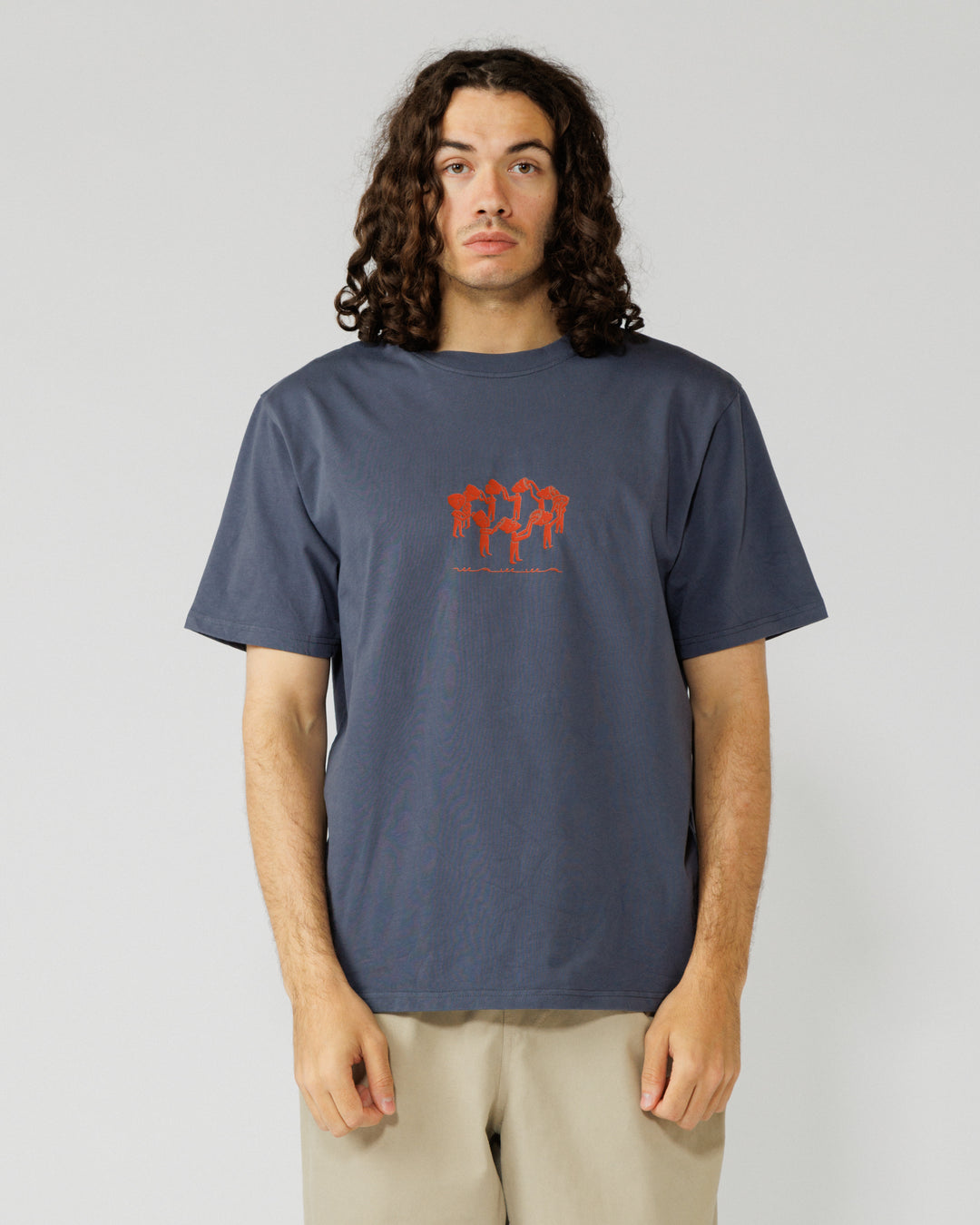 Linear Notion T-Shirt - Washed Blue
