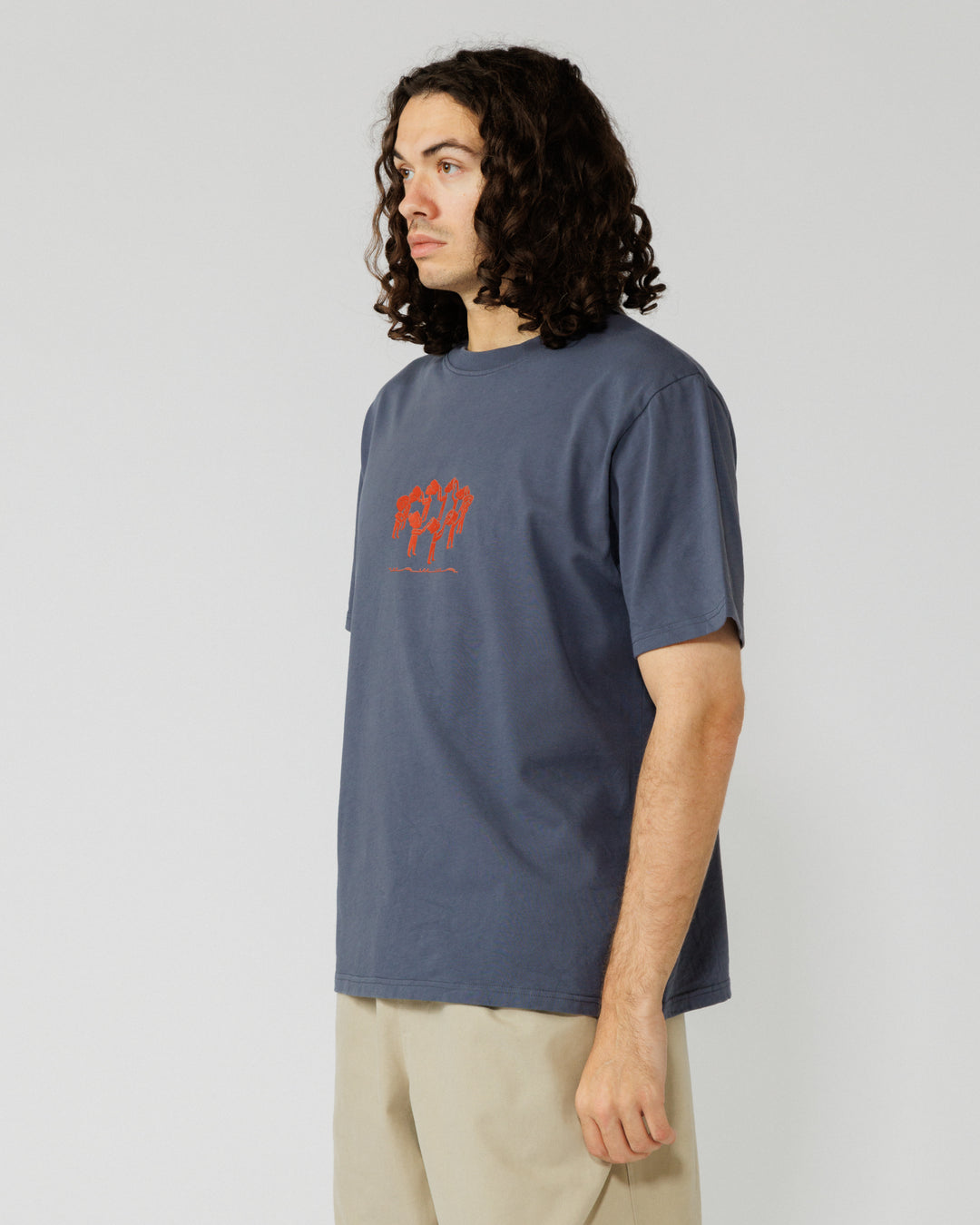 Linear Notion T-Shirt - Washed Blue