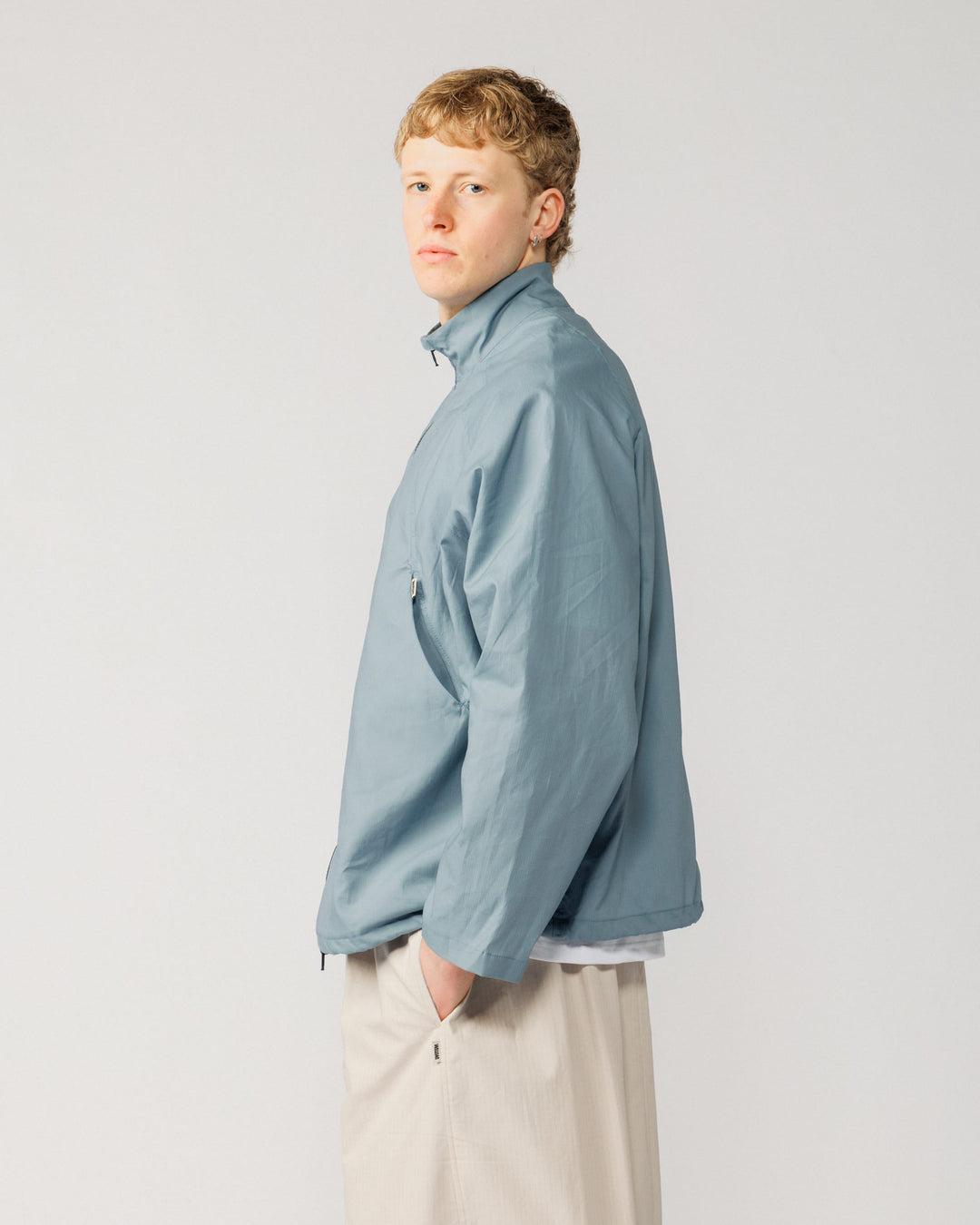 Phil Track Jacket - Dusty Blue
