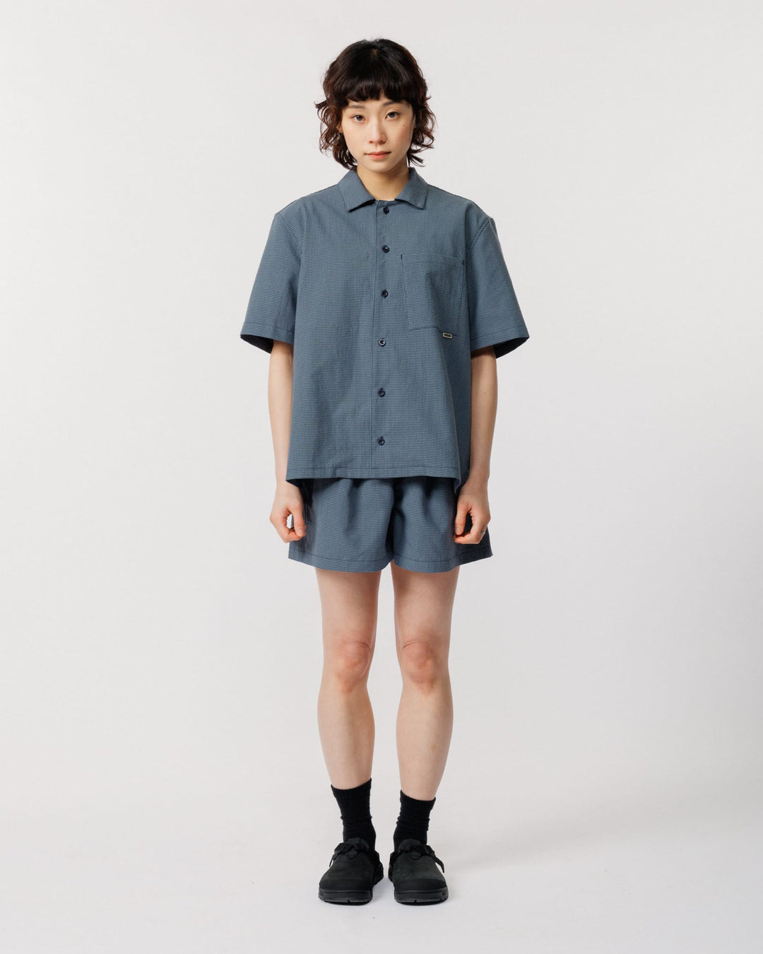 Check Co-Ord - Navy