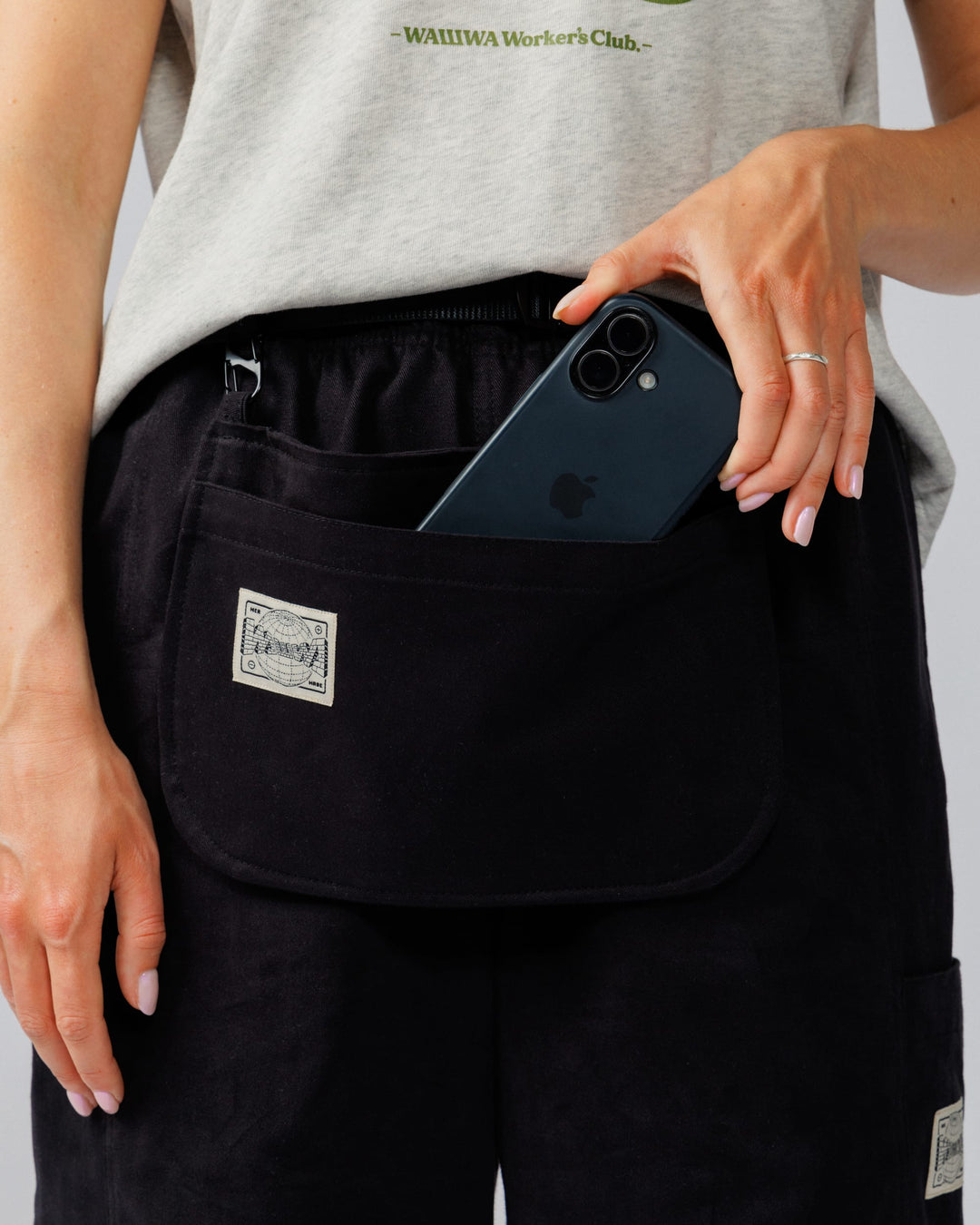 Detachable Apron Pouch - Black