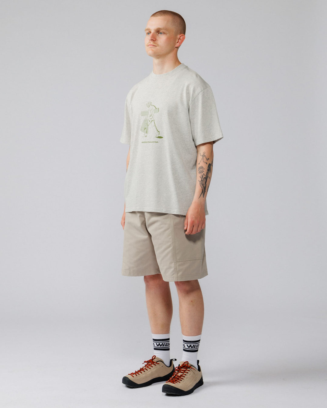 Workers Stride T-Shirt - Marl Grey