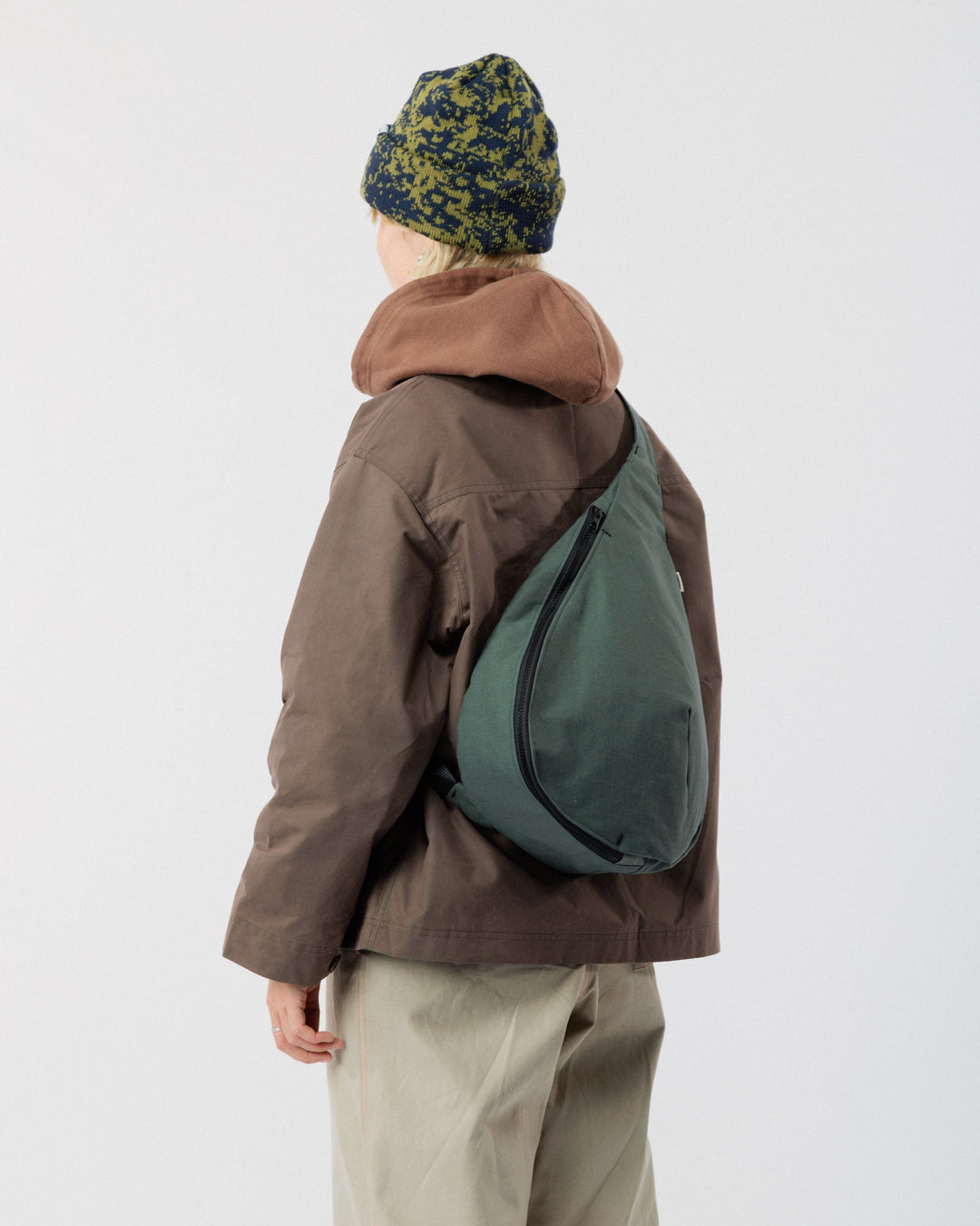 Crescent Crossbody Sling Bag - Mineral Green