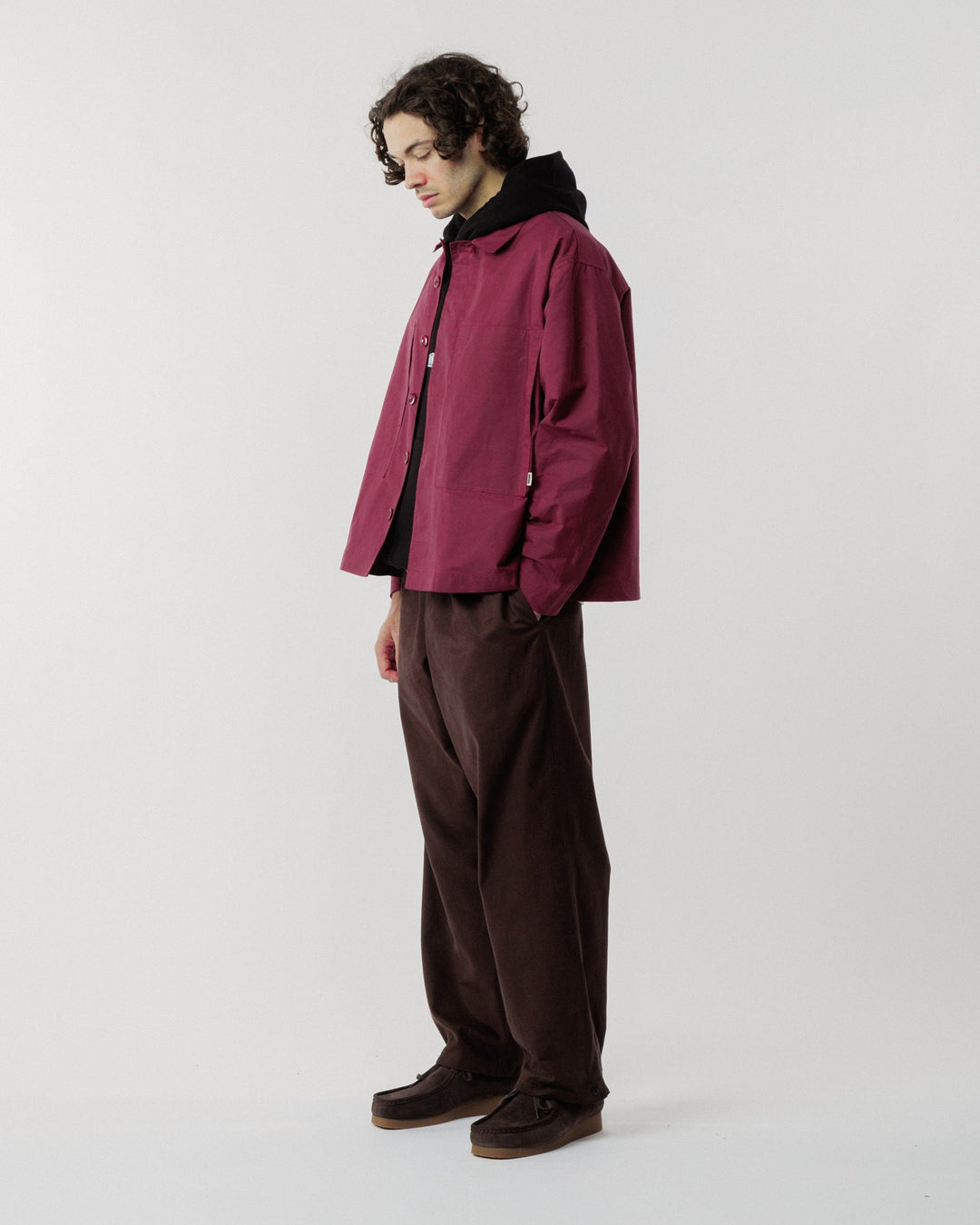 Nell Overshirt & Hood Set - Burgundy