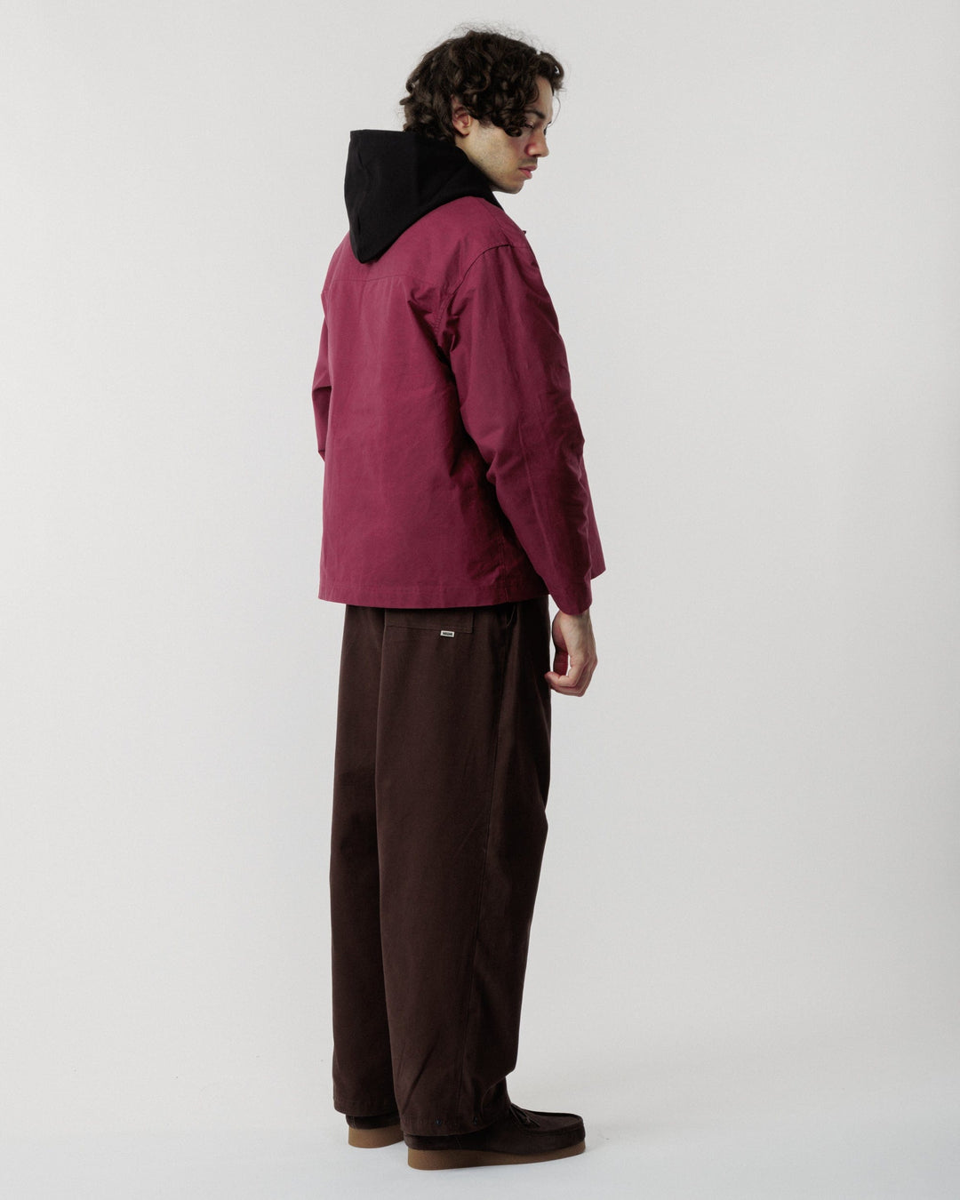 Nell Overshirt & Hood Set - Burgundy