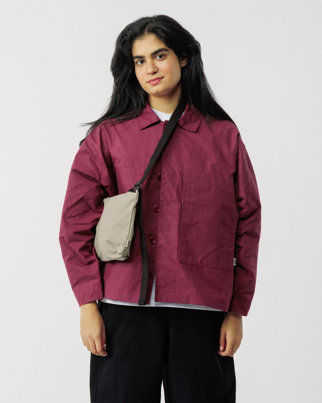 Nell Overshirt & Hood Set - Burgundy