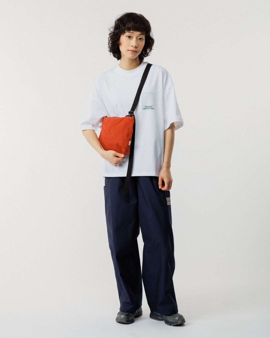 Mini Water Resistant Messenger Bag - Biscuit Orange