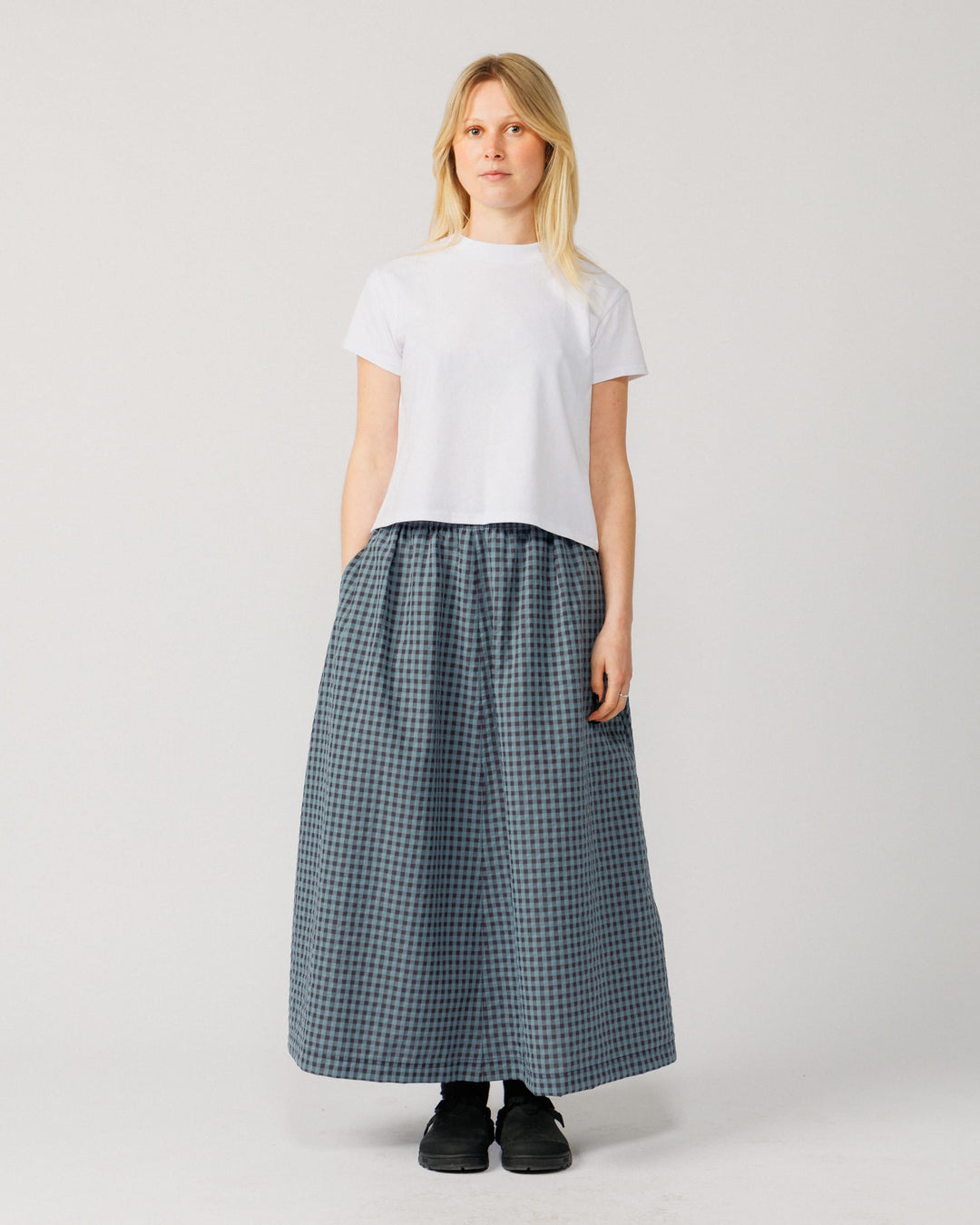 Ayla Skirt - Navy Check