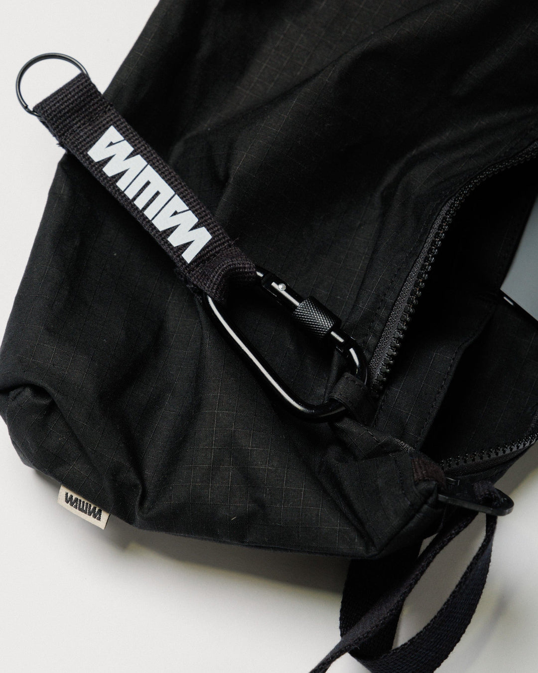 Mini Water Resistant Messenger Bag - Black