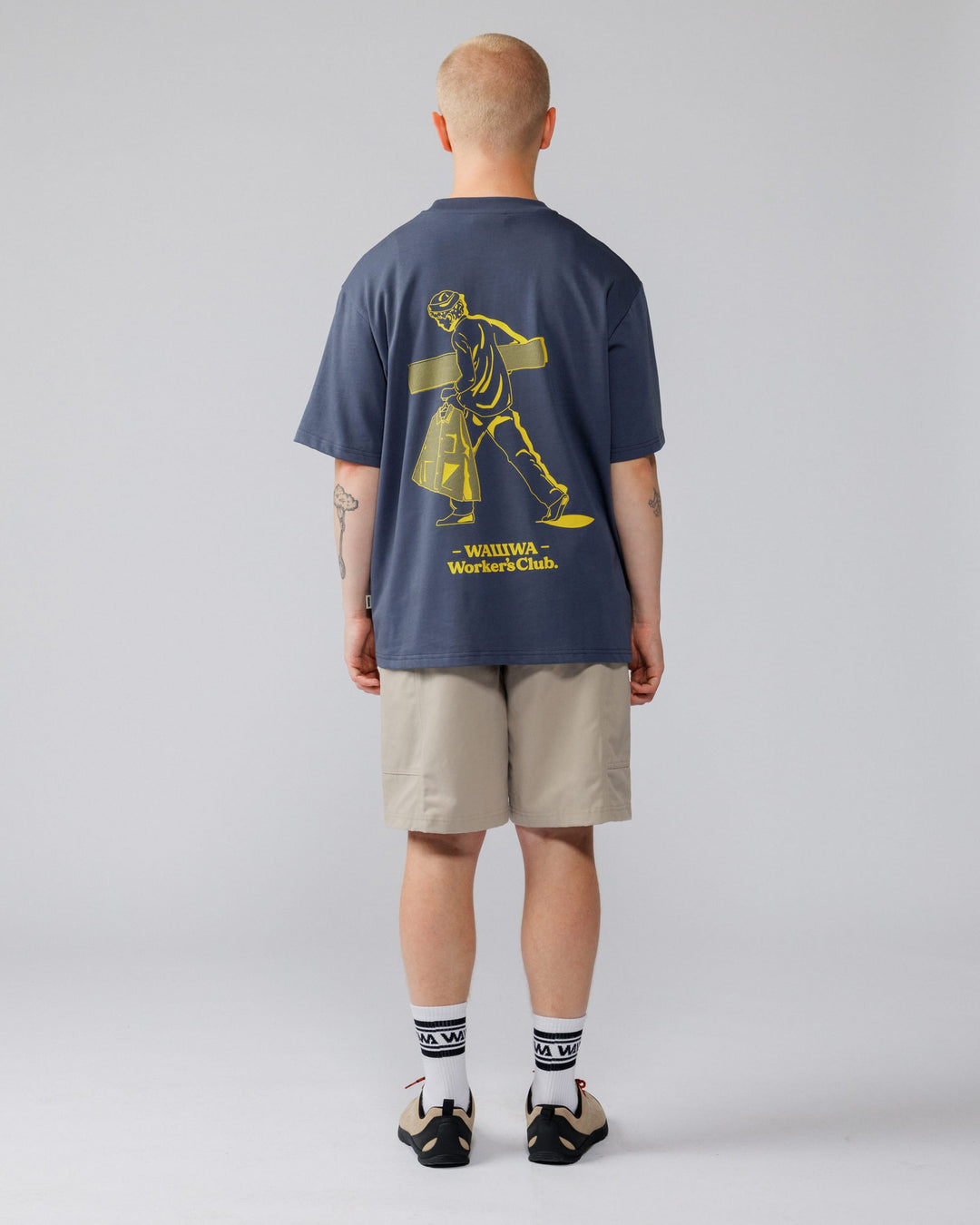 Workers Logo Stride T-Shirt - Washed Blue
