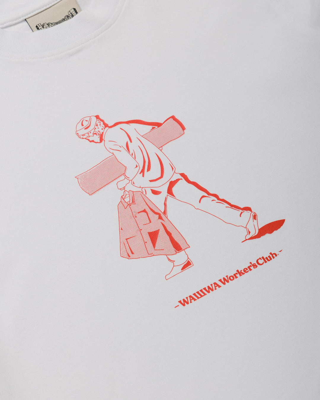 Cropped Workers Stride T-Shirt - White