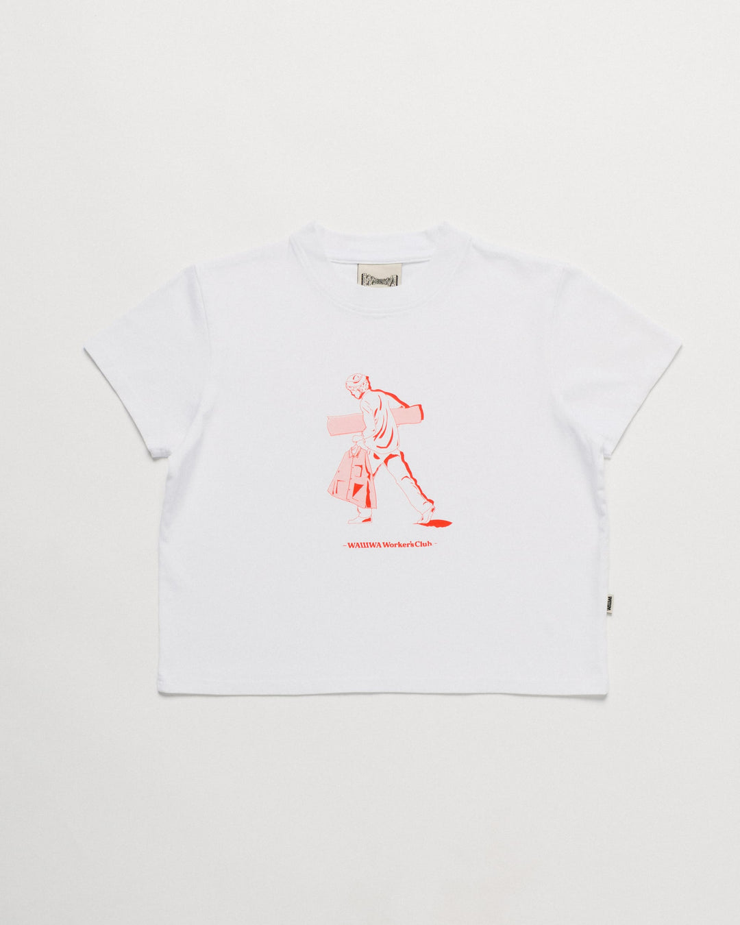 Cropped Workers Stride T-Shirt - White
