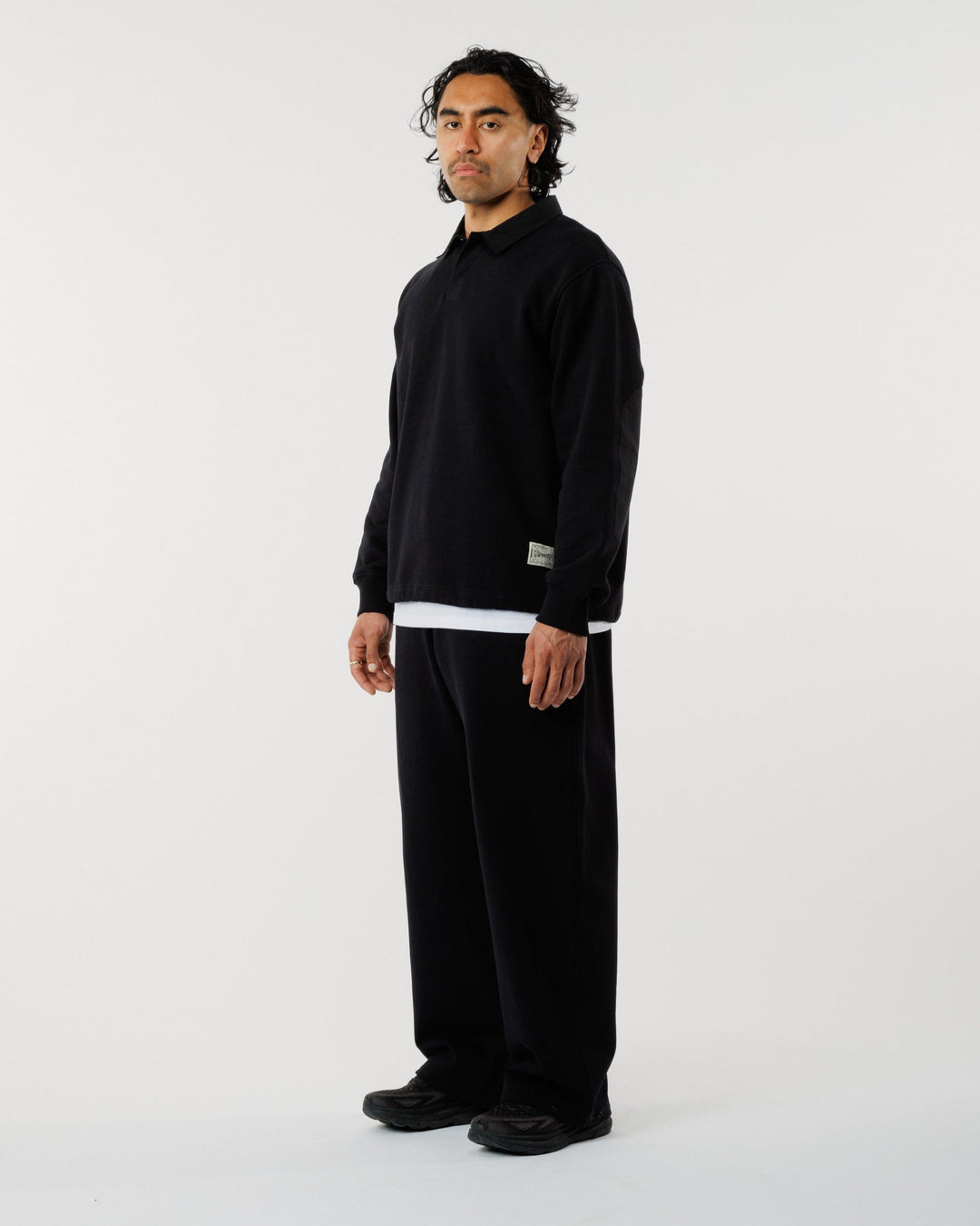 Ellis Rugby Sweatshirt - Black
